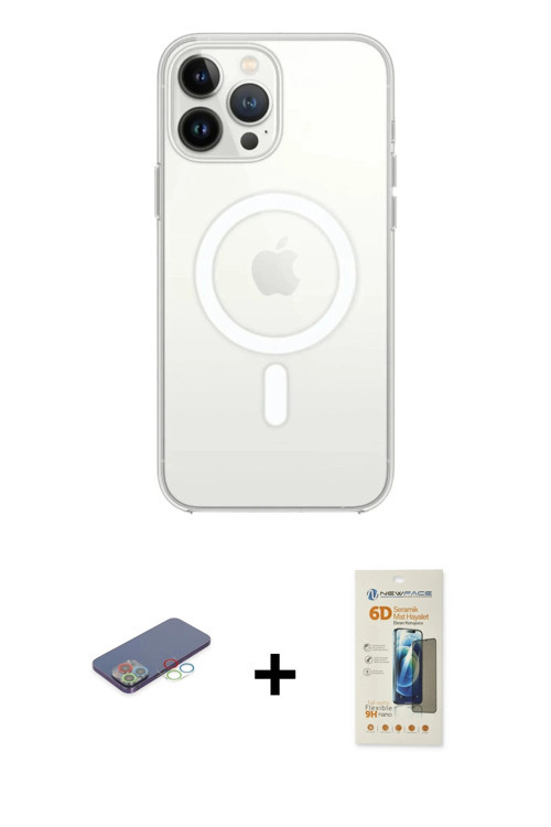 ieg™ iPhone 12 Pro Kılıf Kutup Klasik Serisi - Siyah 6D Mat Seramik Hayalet Nano Ekran Koruyucu + Ma