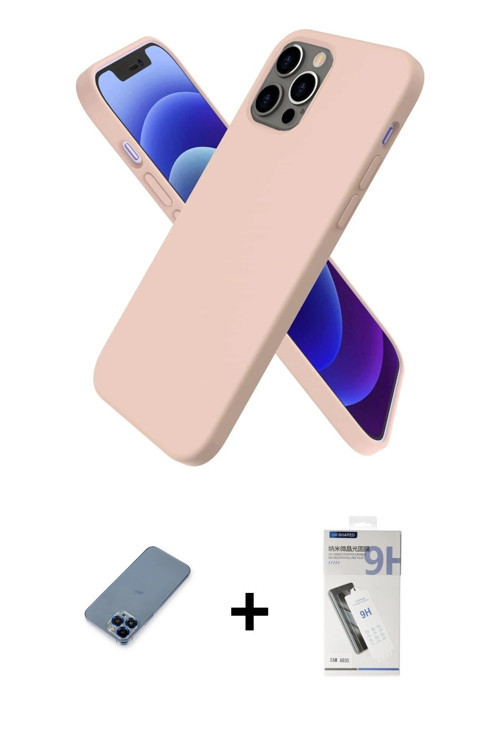 ieg™ iPhone 12 Pro Kılıf Kozmos Yansıma Özel Seri - Şeffaf Uv Polymer Nano Ekran Koruyucu + Mavi Met