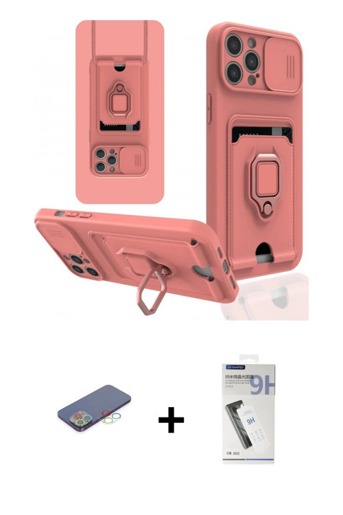 ieg™ iPhone 12 Pro Kılıf Vadi Form Prime - Şeffaf Uv Polymer Nano Ekran Koruyucu + Mavi Renkli Kamer
