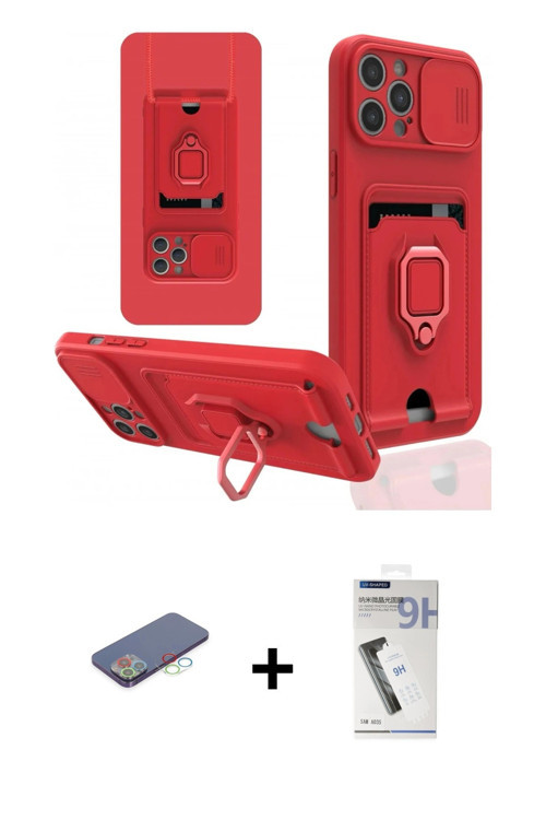 ieg™ iPhone 12 Pro Kılıf Vadi Form Prime - Şeffaf Uv Polymer Nano Ekran Koruyucu + Mavi Renkli Kamer