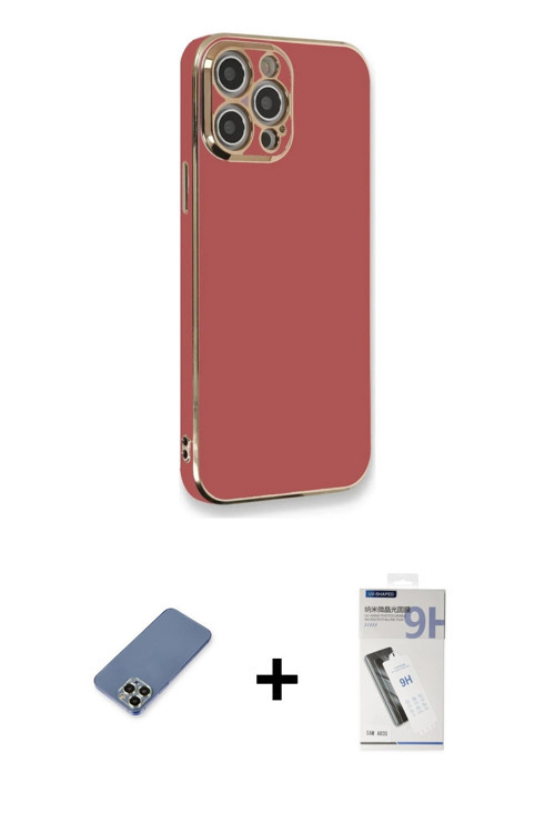ieg™ iPhone 12 Pro Kılıf Yankı Serisi - Şeffaf Uv Polymer Nano Ekran Koruyucu + Açık Yeşil Metal Kam