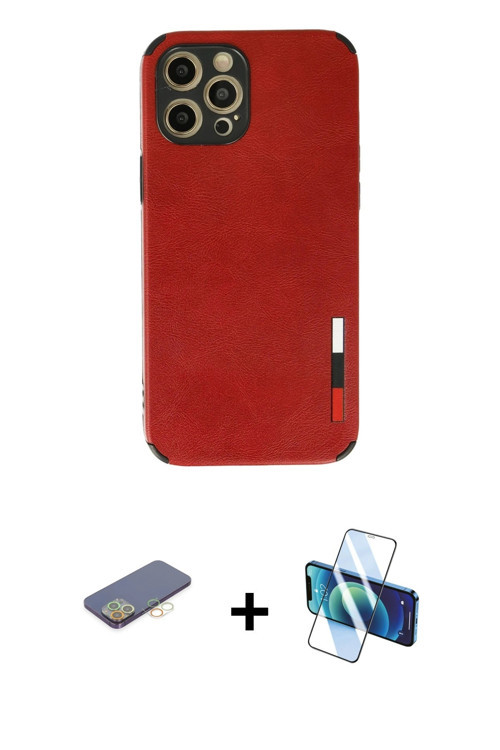 ieg™ iPhone 12 Pro Max Kılıf Doruk Asil Koleksiyonu - Siyah 3D Antistatik Seramik Nano Ekran Koruyuc