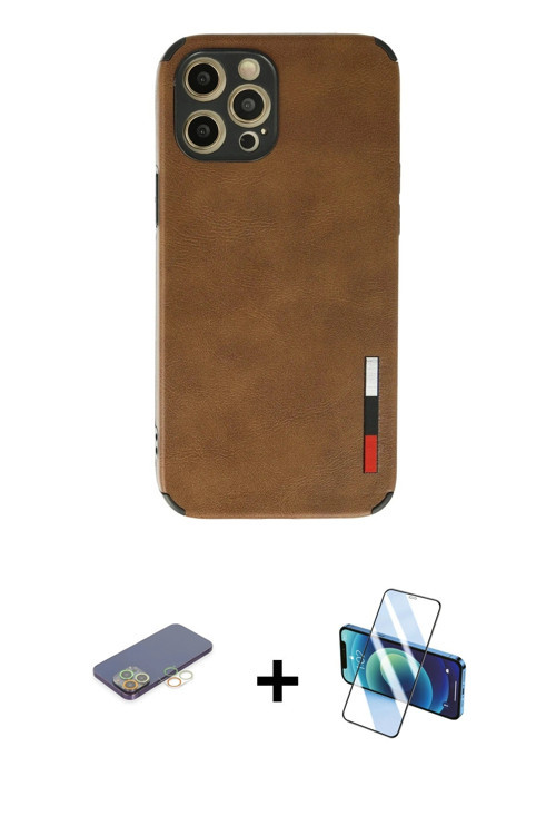 ieg™ iPhone 12 Pro Max Kılıf Doruk Asil Koleksiyonu - Siyah 3D Antistatik Seramik Nano Ekran Koruyuc