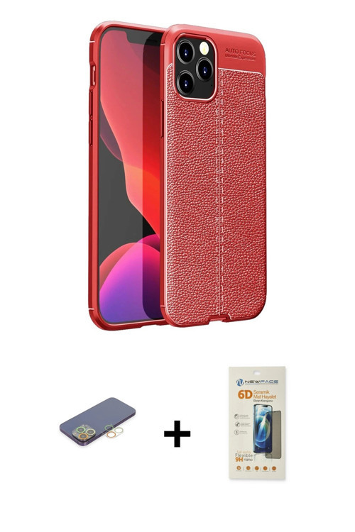 ieg™ iPhone 12 Pro Max Kılıf Doruk Klasik Özel Seri - Siyah 6D Mat Seramik Hayalet Nano Ekran Koruyu