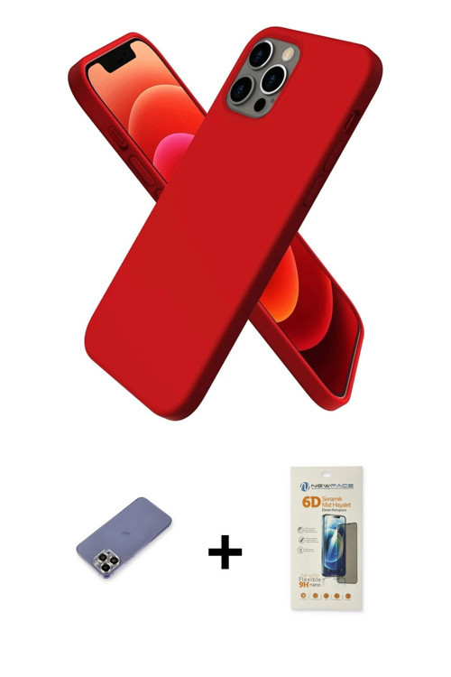 iPhone 12 Pro Max Kılıf Kozmos Yansıma Özel Seri - Siyah 6D Mat Seramik Hayalet Nano Ekran Koru