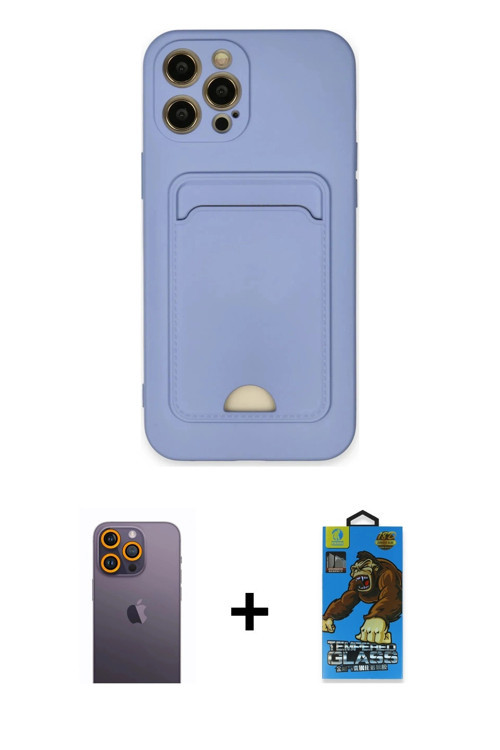 iPhone 12 Pro Max Kılıf Vadi Çizgi Prime - Siyah 18D Cam Ekran Koruyucu + Sarı Neon Fosforlu Ka