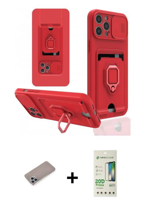 iPhone 12 Pro Max Kılıf Vadi Form Prime - Siyah 20D Premium Cam Ekran Koruyucu + Sierra Blue Sh