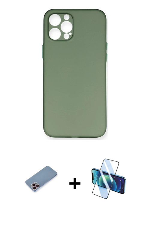 iPhone 12 Pro Max Kılıf Yadigar Yansıma Serisi - Siyah 3D Antistatik Seramik Nano Ekran Koruyuc