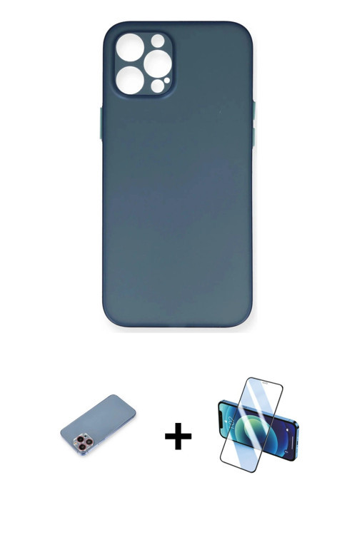 iPhone 12 Pro Max Kılıf Yadigar Yansıma Serisi - Siyah 3D Antistatik Seramik Nano Ekran Koruyuc