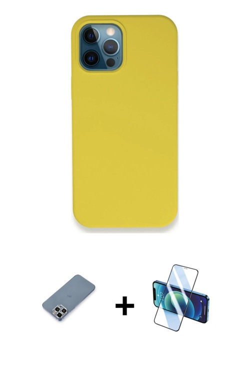 iPhone 12 Pro Max Kılıf Zirve Modern Özel Seri - Siyah 3D Antistatik Seramik Nano Ekran Koruyuc