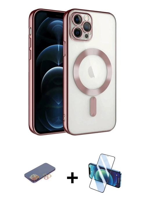 iPhone 13 Pro Kılıf Nova Işık Özel Seri - Siyah 3D Antistatik Seramik Nano Ekran Koruyucu + Tur