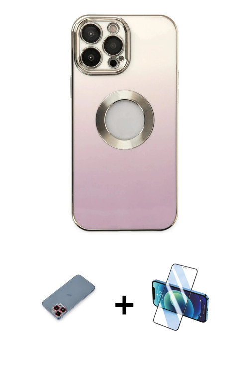 iPhone 13 Pro Kılıf Kutup Yansıma Özel Seri - Siyah 3D Antistatik Seramik Nano Ekran Koruyucu +