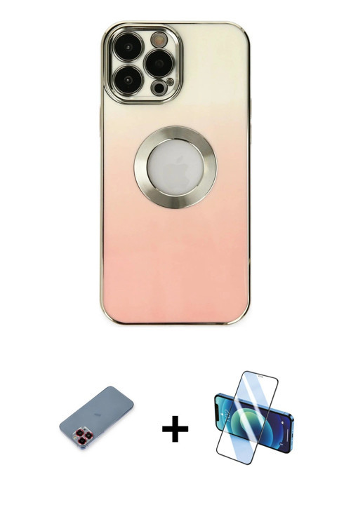 iPhone 13 Pro Kılıf Kutup Yansıma Özel Seri - Siyah 3D Antistatik Seramik Nano Ekran Koruyucu +