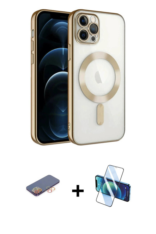 iPhone 13 Pro Kılıf Nova Işık Özel Seri - Siyah 3D Antistatik Seramik Nano Ekran Koruyucu + Tur