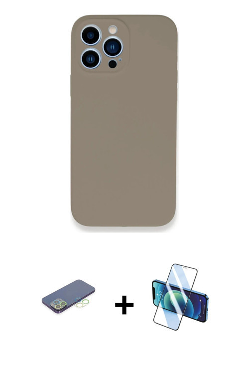 iPhone 13 Pro Kılıf Zirve Modern Özel Seri - Siyah 3D Antistatik Seramik Nano Ekran Koruyucu +