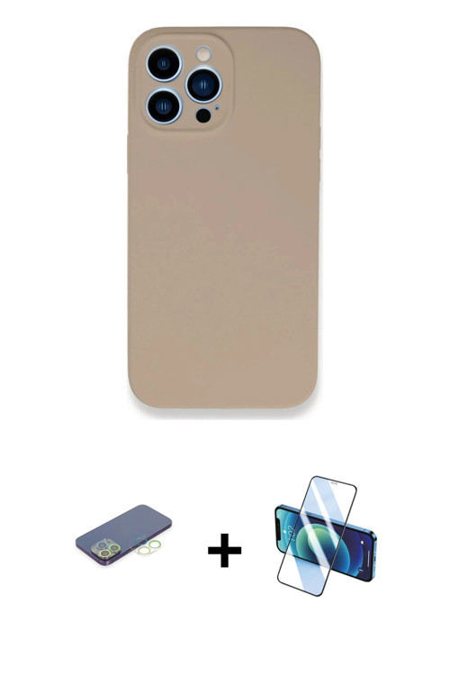 iPhone 13 Pro Kılıf Zirve Modern Özel Seri - Siyah 3D Antistatik Seramik Nano Ekran Koruyucu +