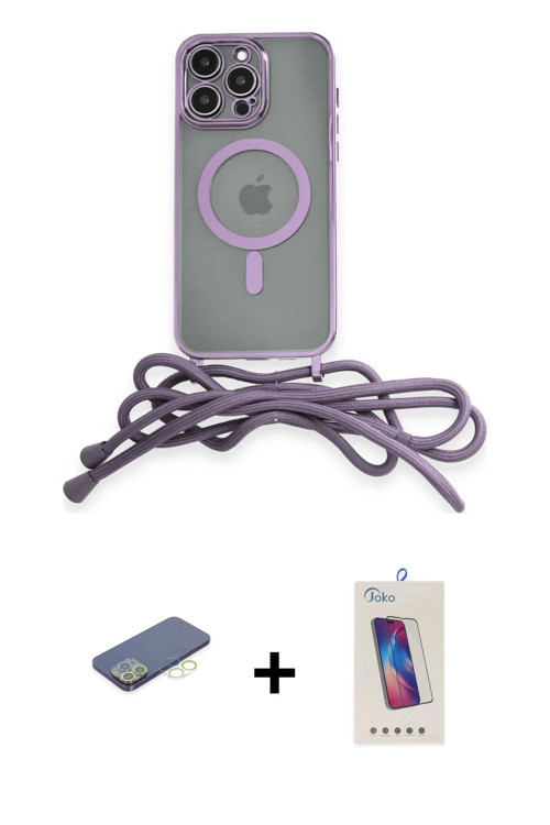 ieg™ iPhone 13 Pro Max Kılıf Eksen Özel Seri - Siyah Joko 5D Cam + Yeşil Renkli Kamera Lens Koruma C
