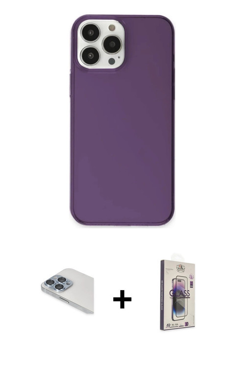 ieg™ iPhone 13 Pro Max Kılıf Kutup Doku Koleksiyonu - Siyah Bilvis 3D Cam Ekran Koruyucu + Sierra Bl