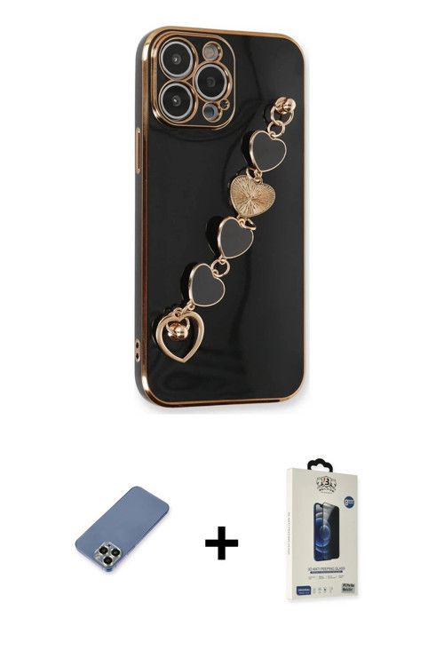 ieg™ iPhone 13 Pro Max Kılıf Nova Işık Prime - Siyah Bilvis Hayalet Cam Ekran Koruyucu + Açık Yeşil