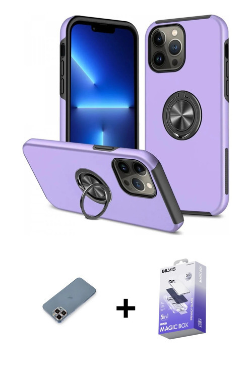 ieg™ iPhone 13 Pro Max Kılıf Odak Form Prime - Siyah Bilvis 5in1 5D Magic Hayalet Cam Ekran Koruyucu