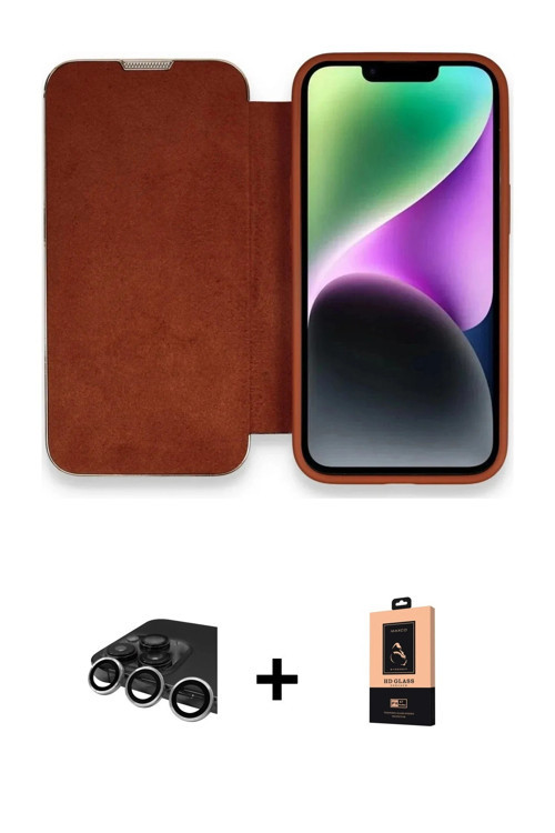 ieg™ iPhone 13 Pro Max Kılıf Siluet Minimal Serisi - Şeffaf Maxco Cam Ekran Koruyucu + Gümüş Raze Me