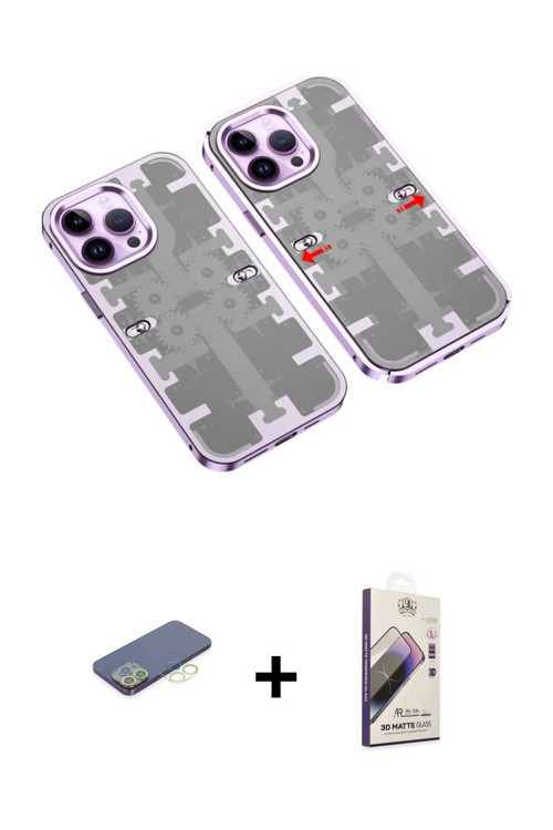 ieg™ iPhone 13 Pro Max Kılıf Ufuk Doku Prime - Siyah Bilvis 3D Mat Cam Ekran Koruyucu + Yeşil Renkli
