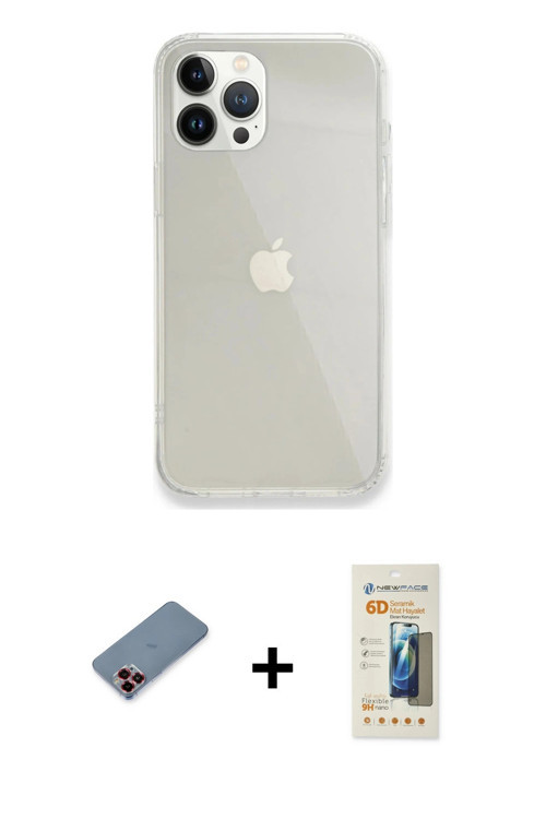 ieg™ iPhone 13 Pro Max Kılıf Vadi Asil Prime - Siyah 6D Mat Seramik Hayalet Nano Ekran Koruyucu + Kı
