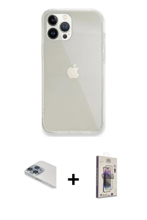 ieg™ iPhone 13 Pro Max Kılıf Vadi Asil Prime - Siyah Bilvis 3D Cam Ekran Koruyucu + Sierra Blue Pers