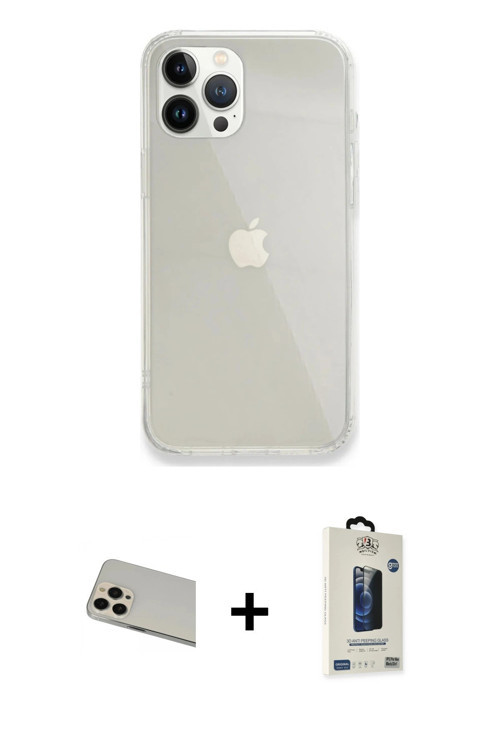 ieg™ iPhone 13 Pro Max Kılıf Vadi Asil Prime - Siyah Bilvis Hayalet Cam Ekran Koruyucu + Rose Gold R
