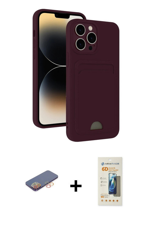 ieg™ iPhone 13 Pro Max Kılıf Vadi Çizgi Prime - Siyah 6D Mat Seramik Hayalet Nano Ekran Koruyucu + T
