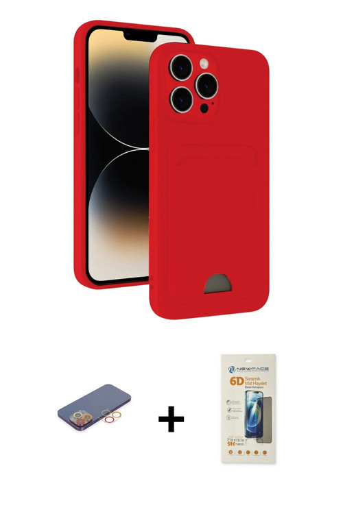 ieg™ iPhone 13 Pro Max Kılıf Vadi Çizgi Prime - Siyah 6D Mat Seramik Hayalet Nano Ekran Koruyucu + T