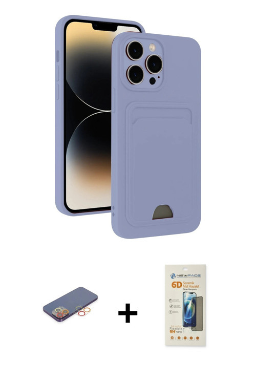 ieg™ iPhone 13 Pro Max Kılıf Vadi Çizgi Prime - Siyah 6D Mat Seramik Hayalet Nano Ekran Koruyucu + T
