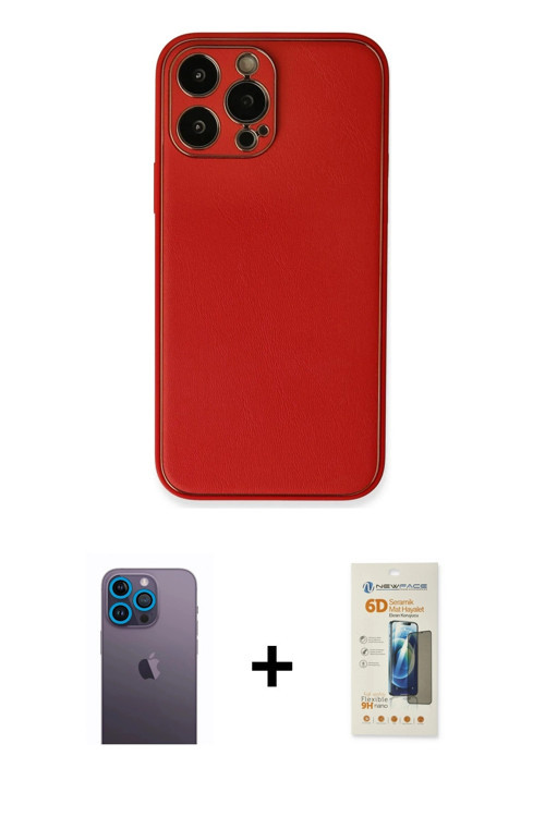 iPhone 13 Pro Max Kılıf Yadigar Klasik - Siyah 6D Mat Seramik Hayalet Nano Ekran Koruyucu + Mav