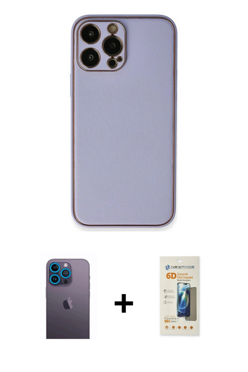 iPhone 13 Pro Max Kılıf Yadigar Klasik - Siyah 6D Mat Seramik Hayalet Nano Ekran Koruyucu + Mav