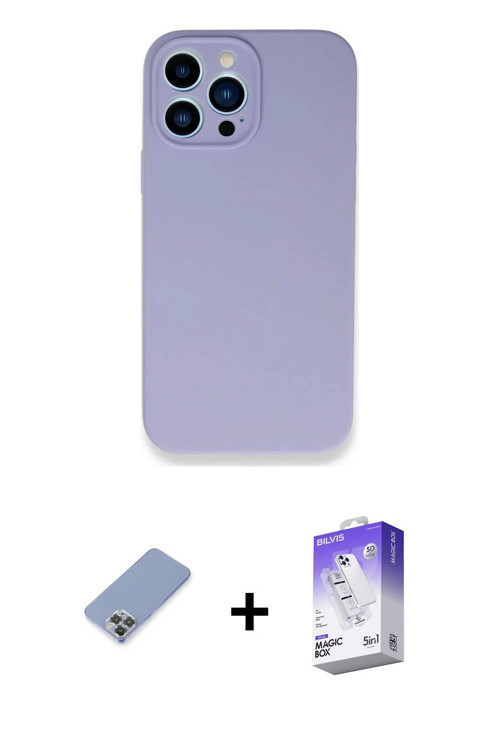 iPhone 13 Pro Max Kılıf Zirve Modern Özel Seri - Siyah Bilvis 5in1 3D Magic Cam Ekran Koruyucu