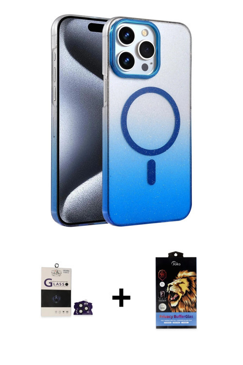 ieg™ iPhone 14 Pro Max Kılıf Ahenk Doku Özel Seri - Siyah Buffer Hayalet Cam Ekran Koruyucu + Derin