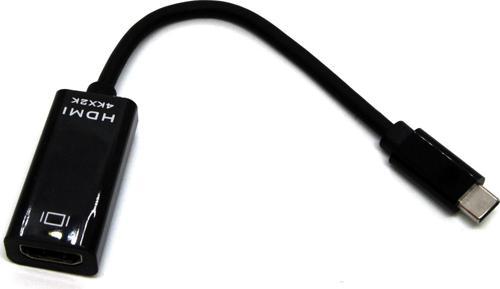 USB Tip C Grafik Adaptörü, Tip C Erkek / HDMI Dişi, 4K X 2K@30Hz, Nikel Kaplama, 0.15 metre, Si
