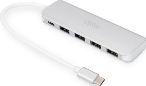 4 Port USB 3.0 Hub, 4 x USB 3.0 USB-A Dişi Konnektör (USB çevre ürünü), 1 x USB Tip C PD (Po