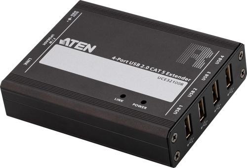 4-port USB 2.0 CAT 5 Sinyal Uzatma Cihazı, 100 metre, Transmitter &amp; Receiver Birim dahil&lt;br&g