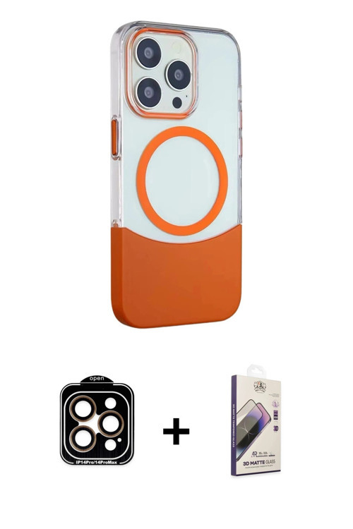 ieg™ iPhone 14 Pro Max Kılıf Çekirdek Asil Özel Seri - Siyah Bilvis 3D Mat Cam Ekran Koruyucu + Turu