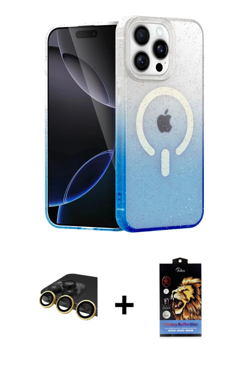 ieg™ iPhone 14 Pro Max Kılıf Eksen Minimal Özel Seri - Siyah Buffer Hayalet Cam Ekran Koruyucu + Gol