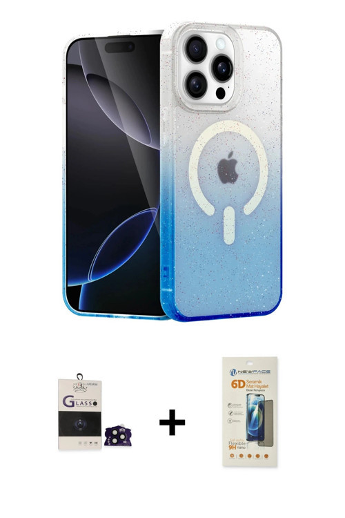 ieg™ iPhone 14 Pro Max Kılıf Eksen Minimal Özel Seri - Siyah 6D Mat Seramik Hayalet Nano Ekran Koruy
