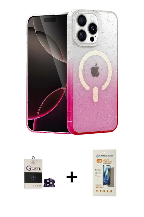 ieg™ iPhone 14 Pro Max Kılıf Eksen Minimal Özel Seri - Siyah 6D Mat Seramik Hayalet Nano Ekran Koruy