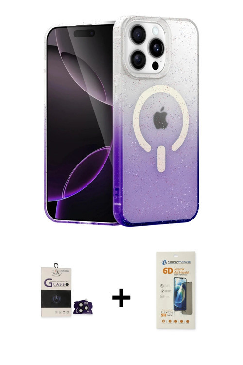ieg™ iPhone 14 Pro Max Kılıf Eksen Minimal Özel Seri - Siyah 6D Mat Seramik Hayalet Nano Ekran Koruy