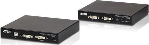 USB DVI Dual View HDBaseT™ 2.0 KVM (Keyboard/Video Monitor/Mouse) Mesafe Uzatma Cihazı (1920 x 1200 