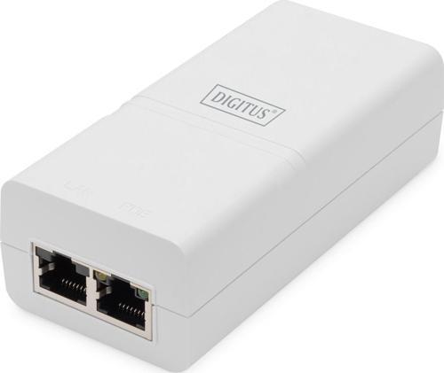 Gigabit Ethernet Aktif PoE+ Injektor, 802.3at, 30 W, beyaz renk Gigabit Eth