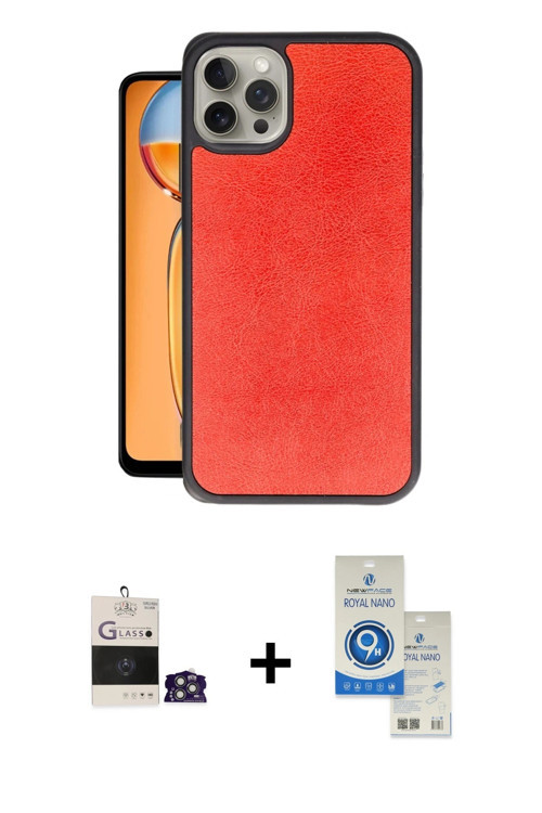 ieg™ iPhone 14 Pro Max Kılıf Kıvılcım Işık Serisi - Şeffaf Royal Nano Ekran Koruyucu + Gümüş Bilvis