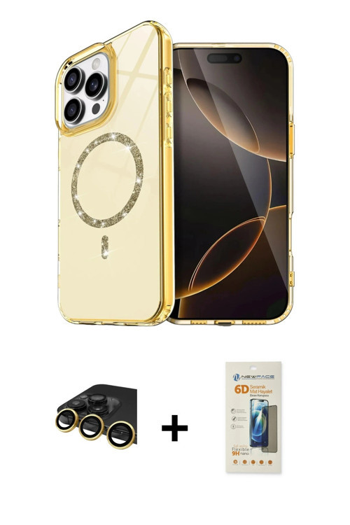 ieg™ iPhone 14 Pro Max Kılıf Kıvılcım Form Prime - Siyah 6D Mat Seramik Hayalet Nano Ekran Koruyucu