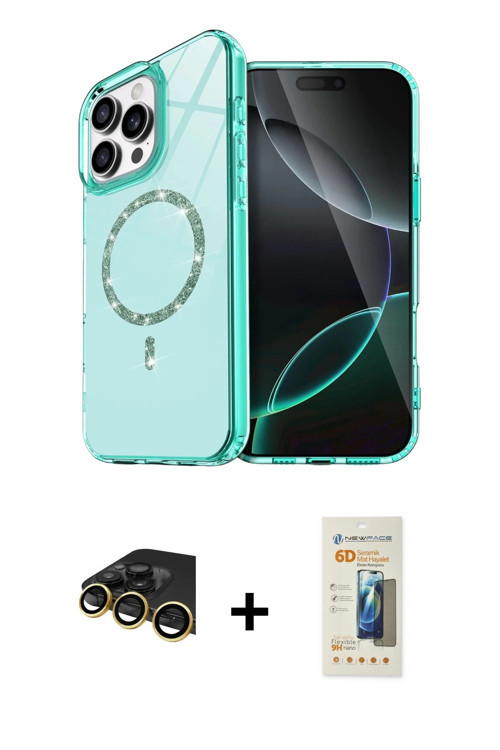 ieg™ iPhone 14 Pro Max Kılıf Kıvılcım Form Prime - Siyah 6D Mat Seramik Hayalet Nano Ekran Koruyucu