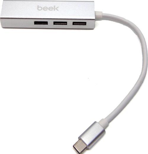 3 Port USB 3.0 Tip C Hub, 1 x 10/100/1000 RJ45 Dişi Yuva, 3 x USB A Dişi port, 1 x USB C Erkek